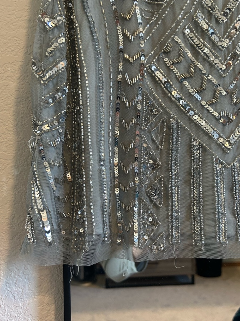 Gianni Bini Silver Sequin Embellished Dress - Picture 3 of 8